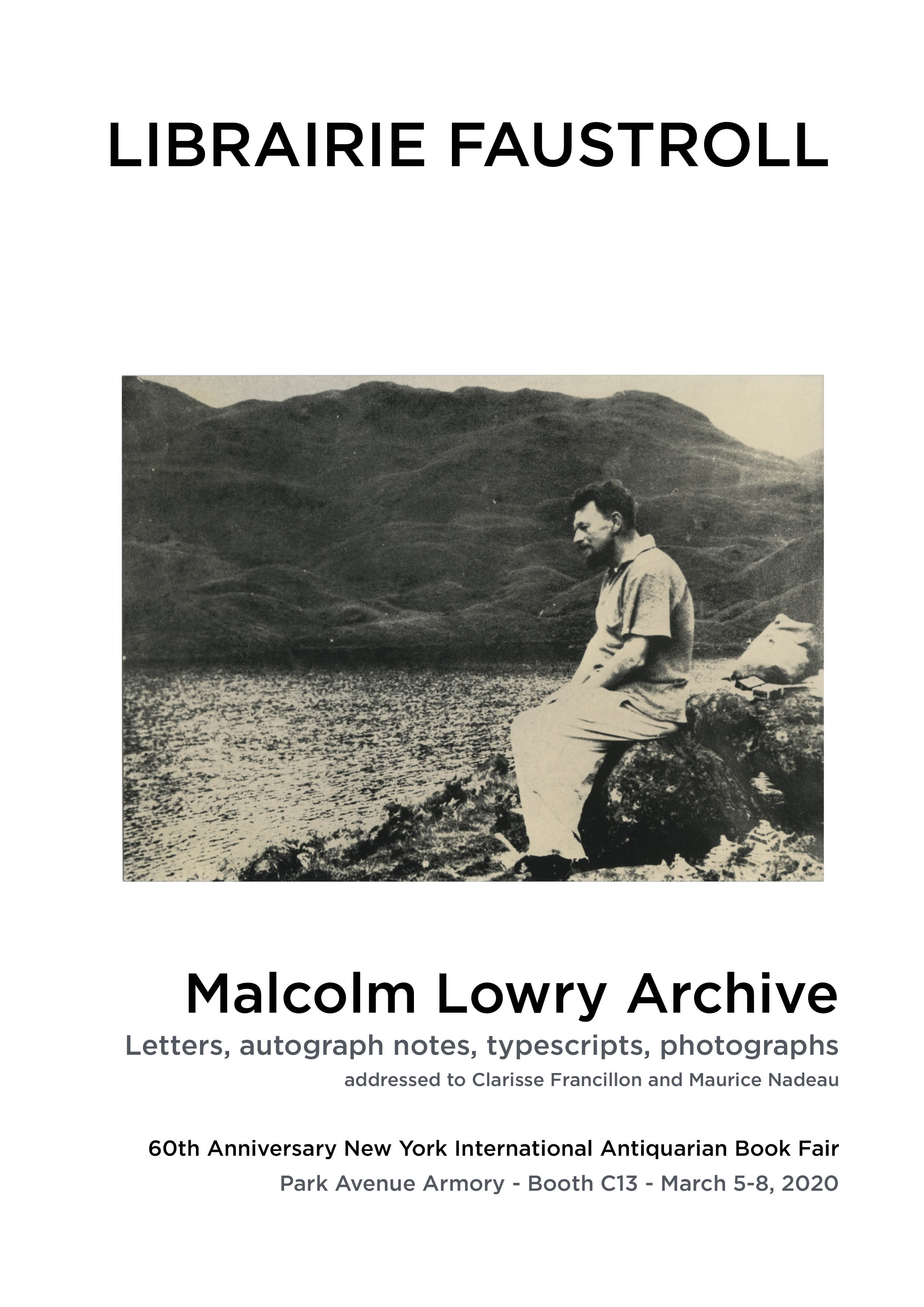 Couverture Catalogue Malcolm Lowry 2020 